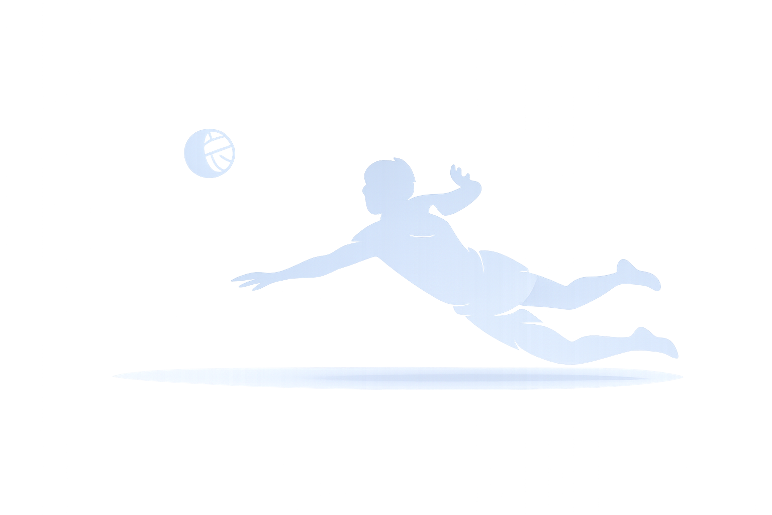 Beach volleyball player jumping